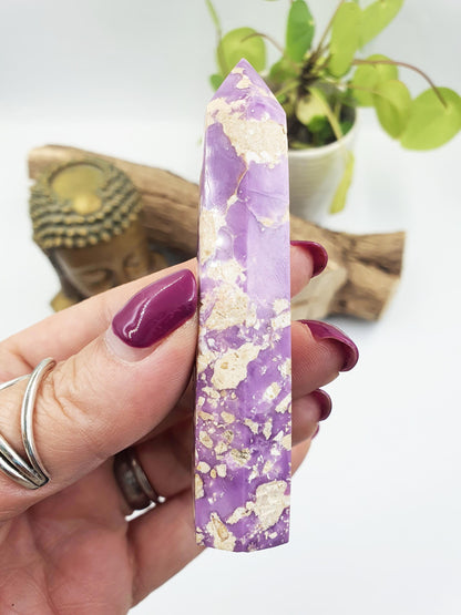 Phosphosiderite Tower - Rare Calming & Spiritual Healing Crystal Point - 45g