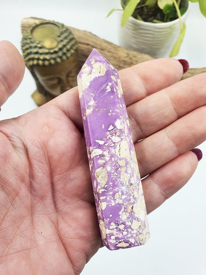 Phosphosiderite Tower - Rare Calming & Spiritual Healing Crystal Point - 45g