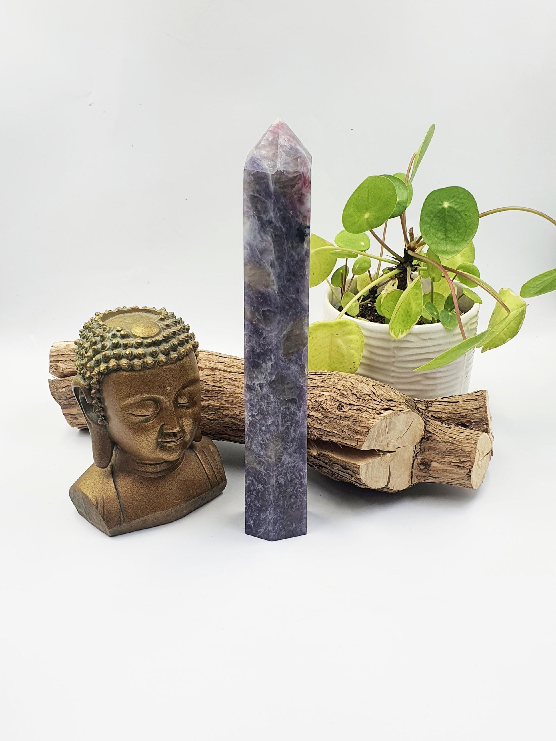 Huge Unicorn Stone (Pegmatite) Tower - Calming & Nurturing Crystal Obelisk - 27cm