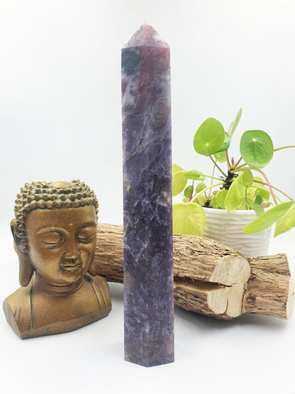 Huge Unicorn Stone (Pegmatite) Tower - Calming & Nurturing Crystal Obelisk - 27cm
