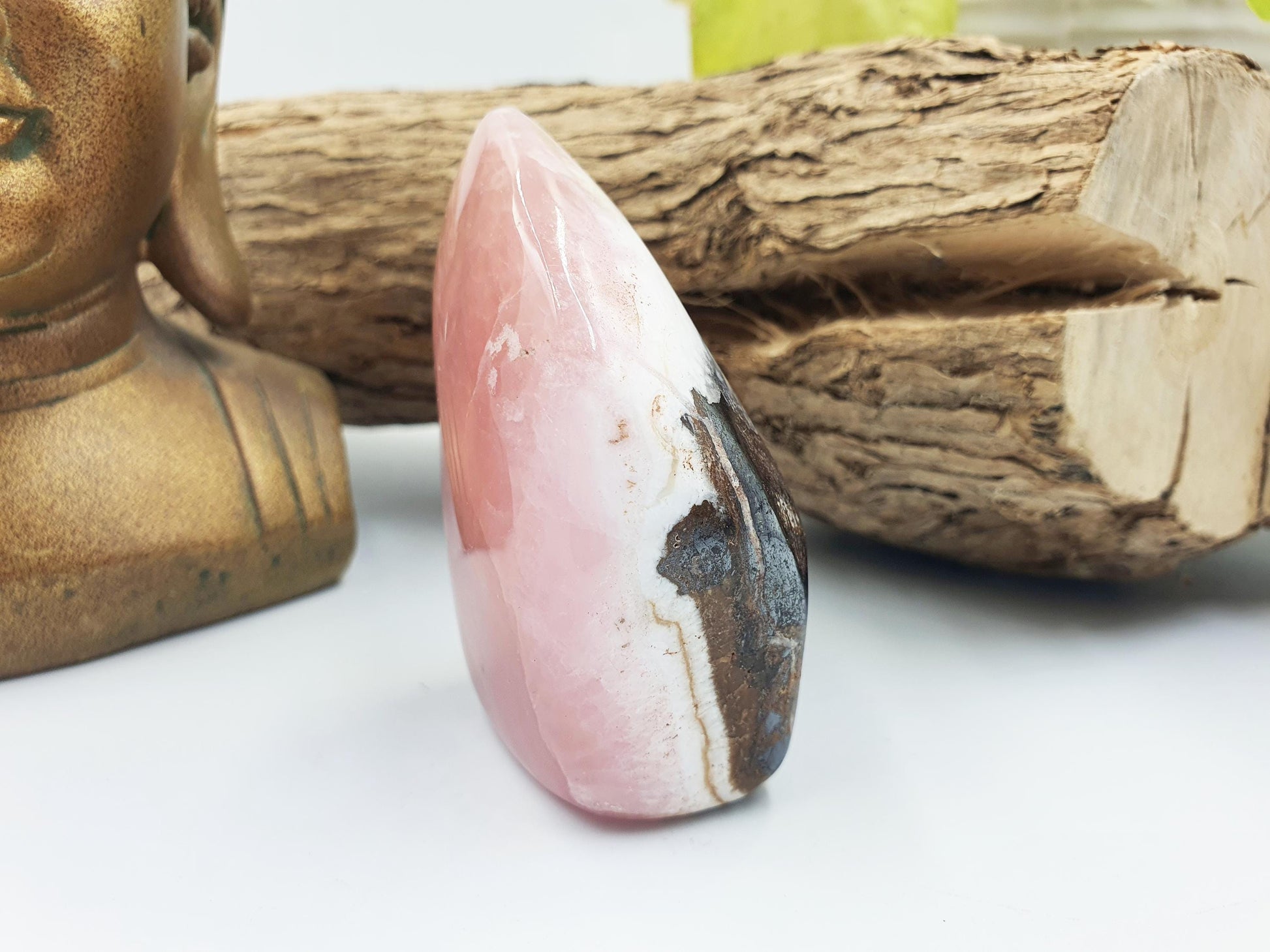 Pink Aragonite Freeform - Calming & Heart Healing Crystal, 165g
