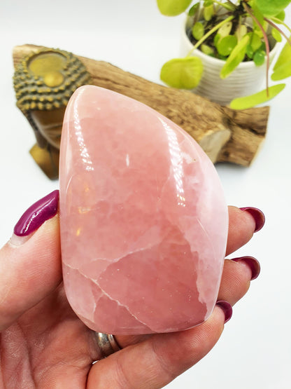Pink Aragonite Freeform - Calming & Heart Healing Crystal, 165g
