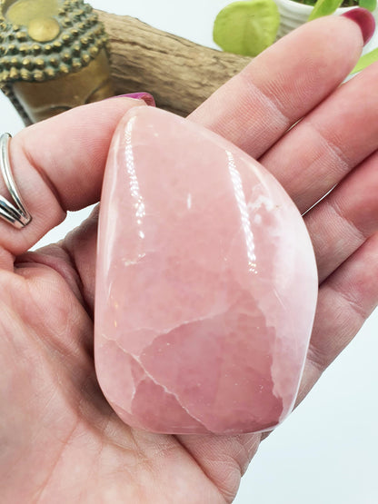 Pink Aragonite Freeform - Calming & Heart Healing Crystal, 165g