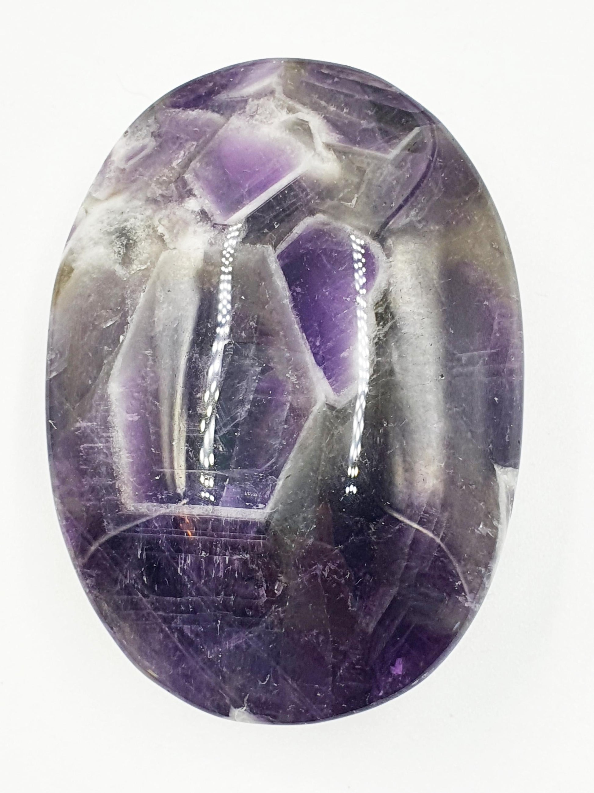 Dream Amethyst Palm Stone - Intuition & Spiritual Protection Crystal - 90g