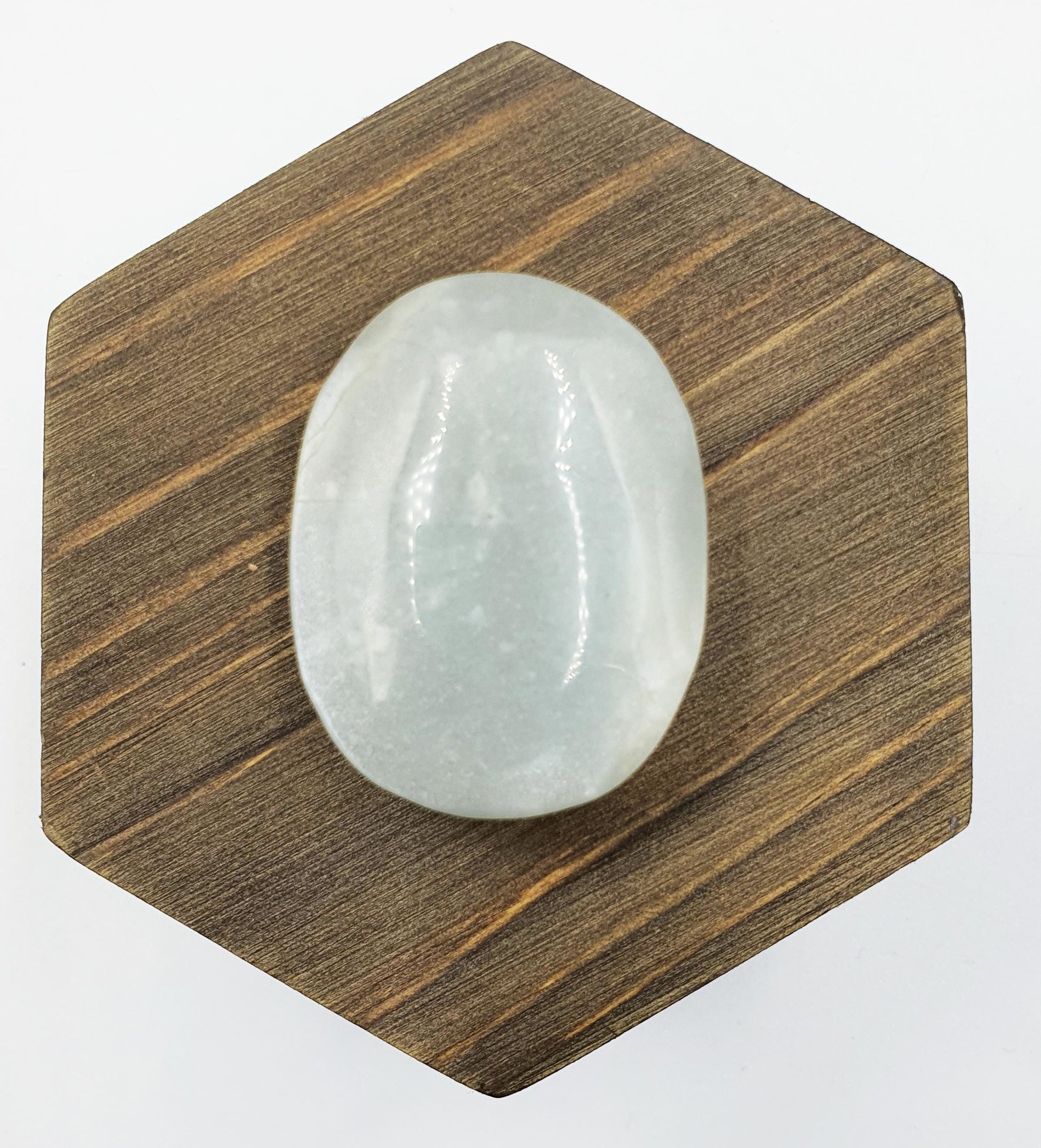 Green Moonstone Palm - Heart Chakra & Emotional Balance Healing Crystal - 40g
