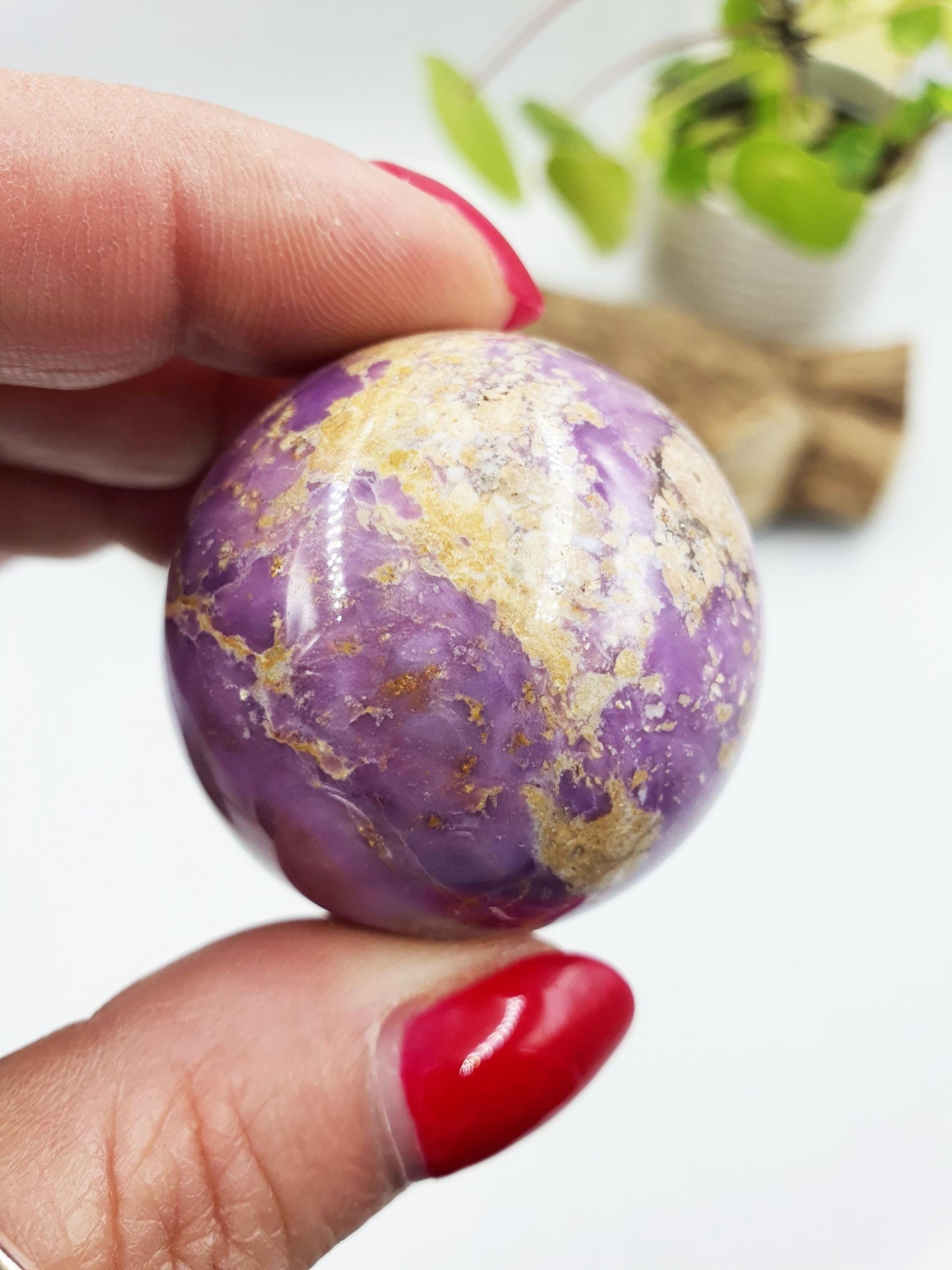 Phosphosiderite Sphere - Rare Calming & Spiritual Healing Crystal Ball - 39mm