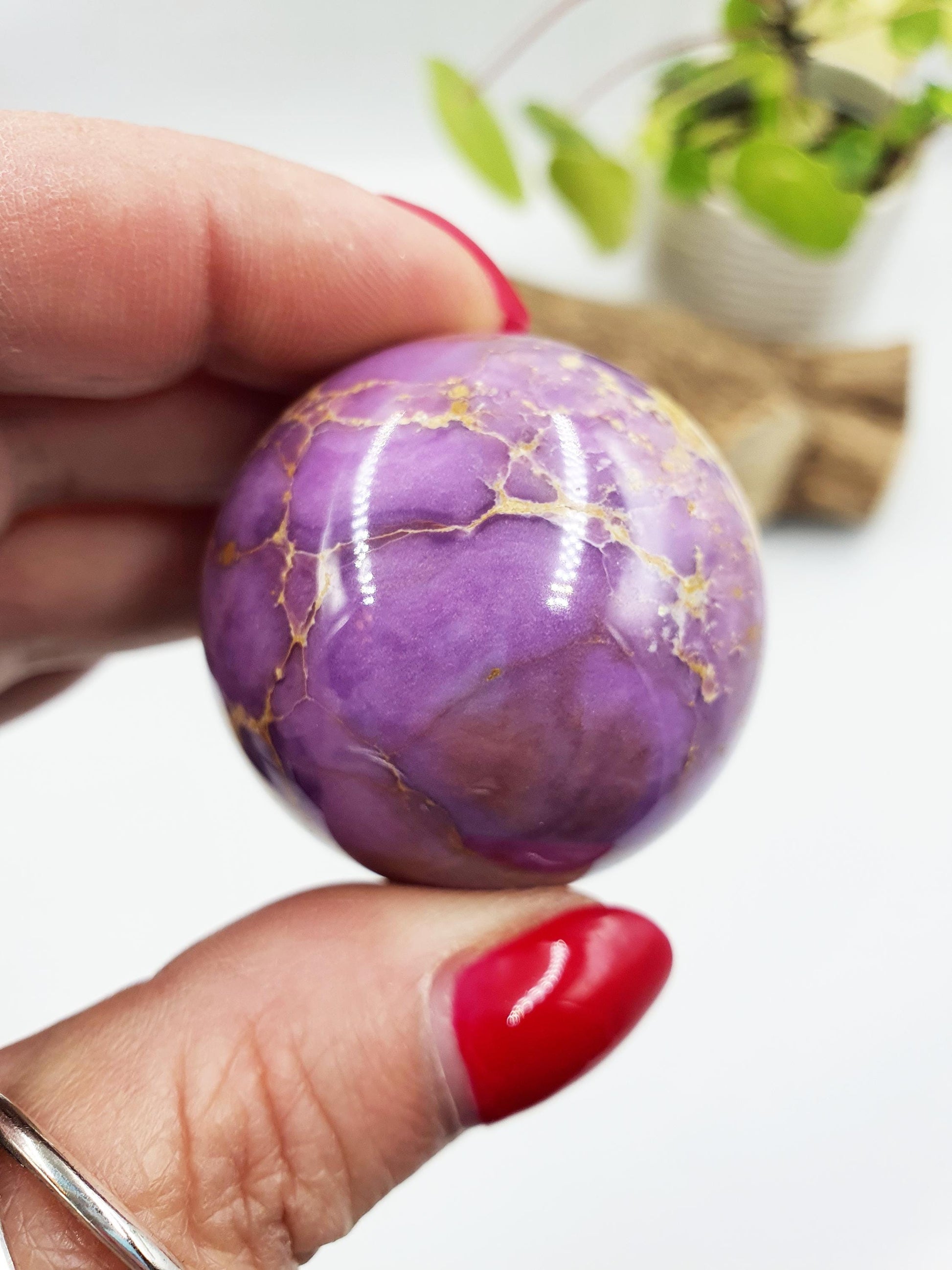 Phosphosiderite Sphere - Rare Calming & Spiritual Healing Crystal Ball - 39mm