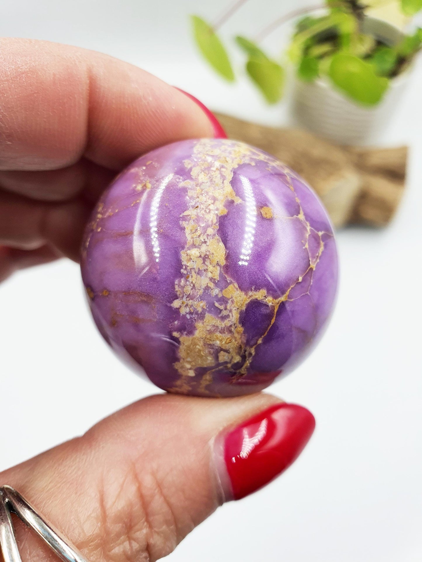Phosphosiderite Sphere - Rare Calming & Spiritual Healing Crystal Ball - 39mm