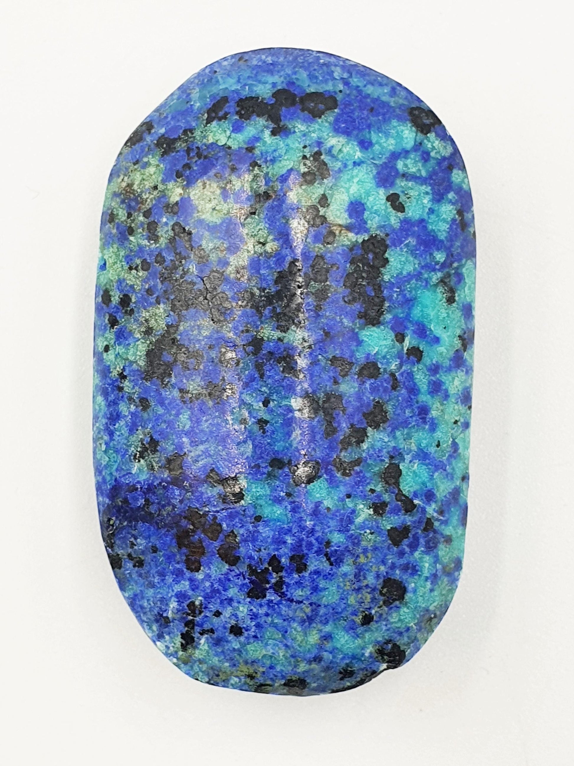 Rare Azurite Palm Stone - Intuition & Spiritual Insight Third Eye Chakra Crystal - 40g