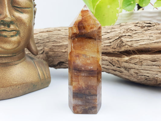 Golden Healer Quartz Tower - Spiritual Healing & Positive Energy Crystal Point - 115g