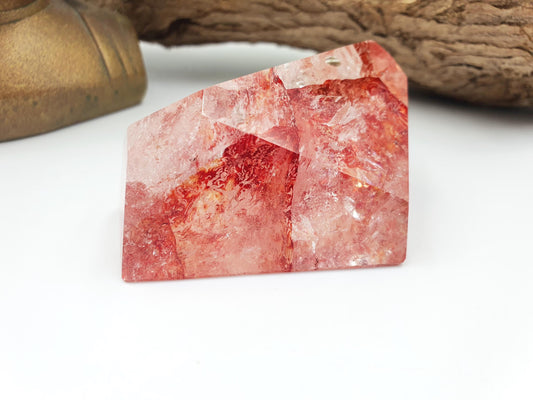 Madagascan Fire Quartz (Hematoid) Freeform with rainbows, 175g