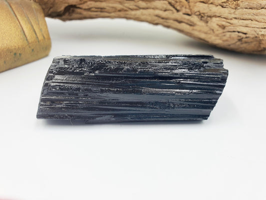 Flashy Raw Black Tourmaline Specimen - Natural Protection and Grounding Crystal - 90g