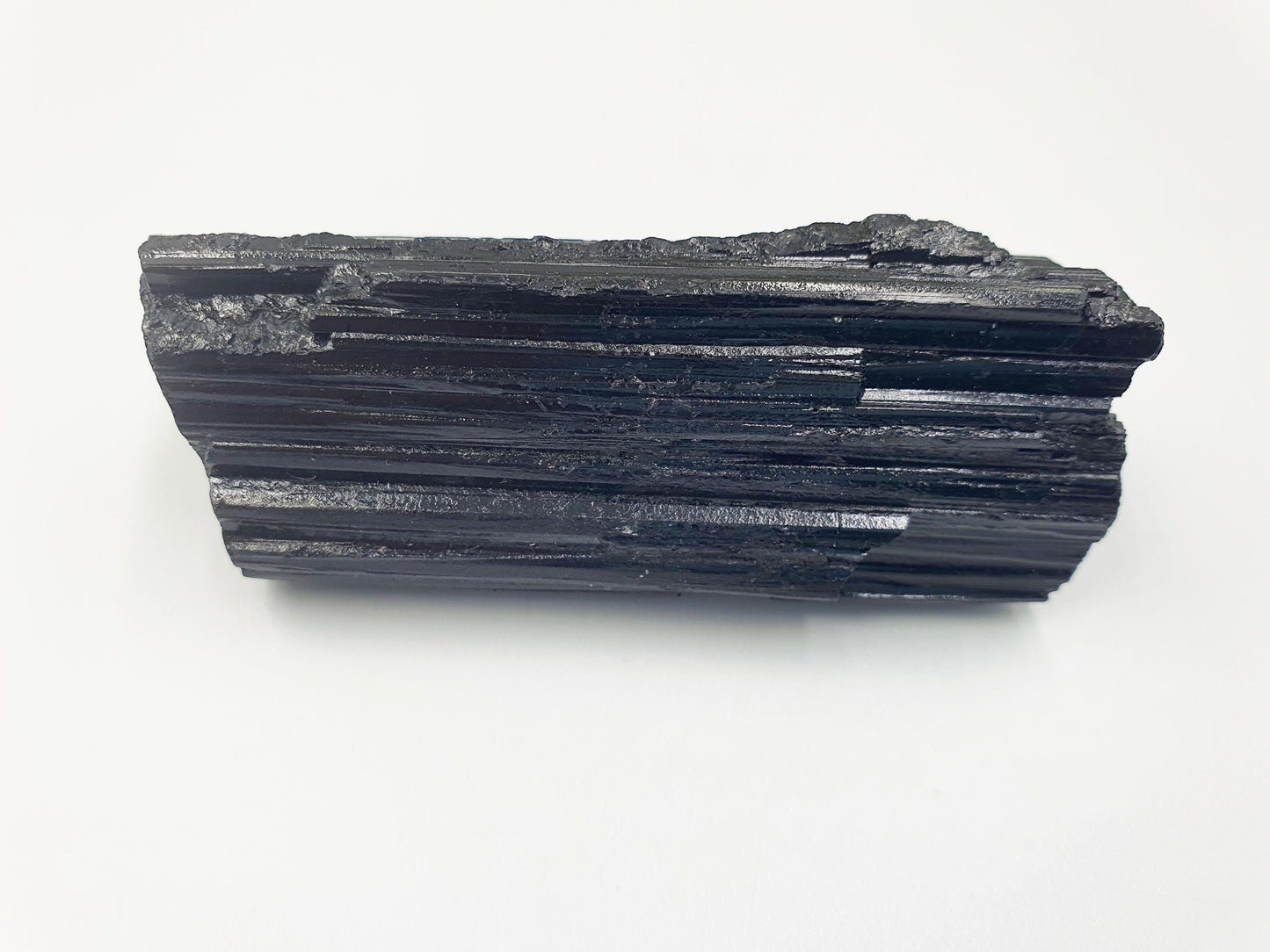 Flashy Raw Black Tourmaline Specimen - Natural Protection and Grounding Crystal - 90g