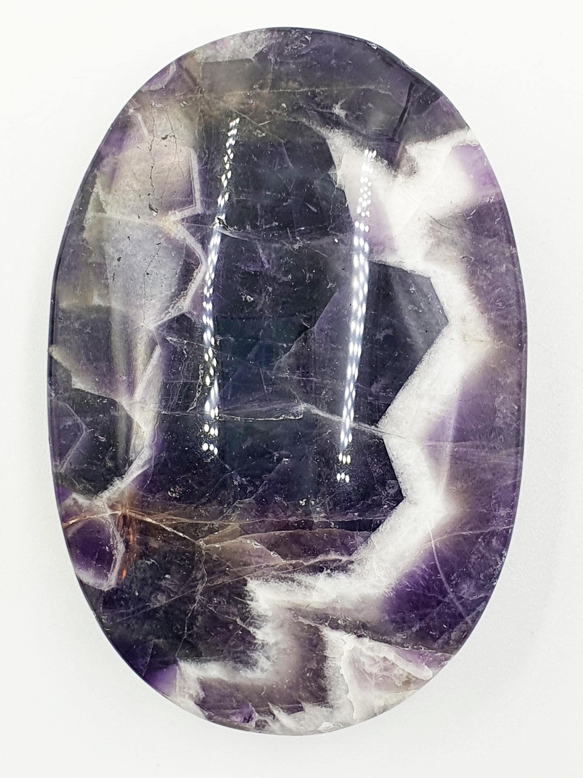 Large Dream Amethyst Palm Stone - Intuition & Spiritual Protection Crystal - 135g