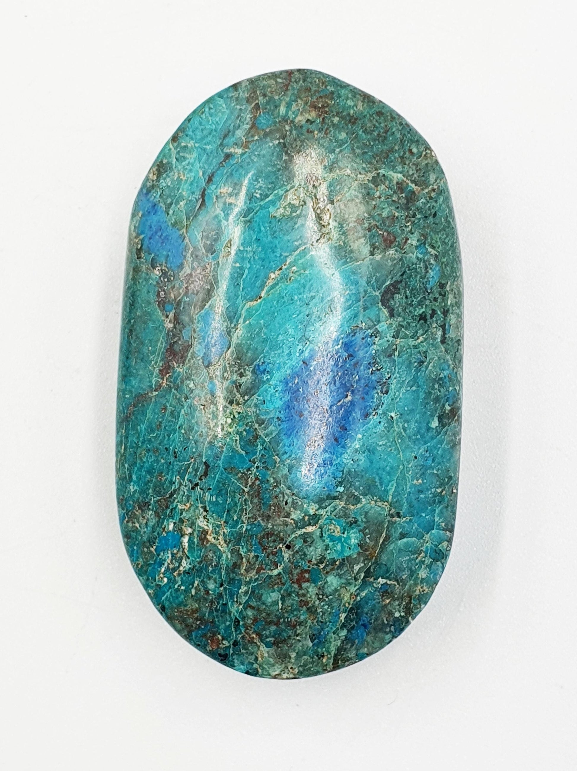 Phoenix Turquoise Palm Stone: Reiki and Meditation Crystal, 45g