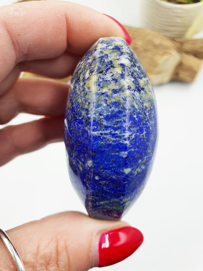 Large Lapis Lazuli Palm Stone - Wisdom & Truth Third Eye Chakra Crystal -150g