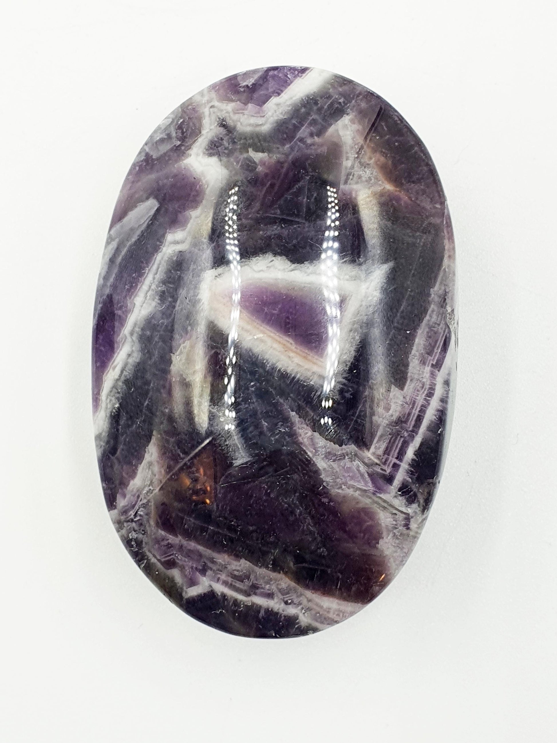 Large Dream Amethyst Palm Stone - Intuition & Spiritual Protection Crystal - 115g
