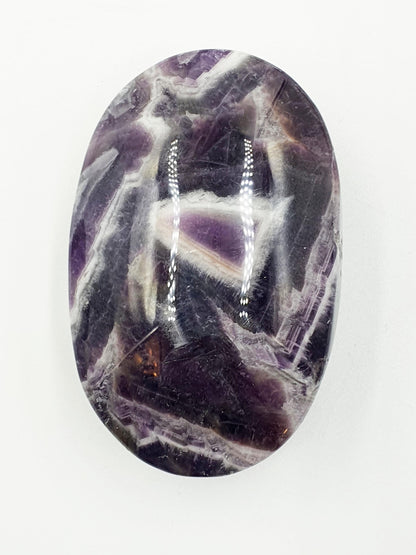 Large Dream Amethyst Palm Stone - Intuition & Spiritual Protection Crystal - 115g