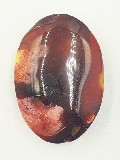 Small Mookaite Jasper Palm Stone - Grounding and Vitality Healing Crystal, 35g