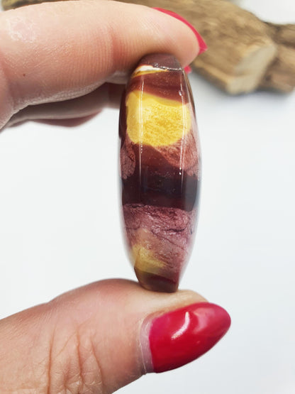 Small Mookaite Jasper Palm Stone - Grounding and Vitality Healing Crystal, 35g