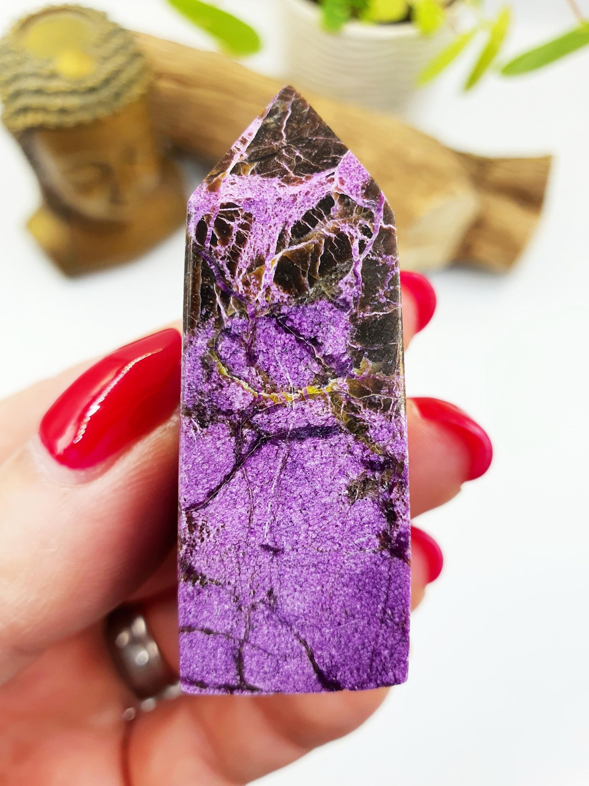Mini Stichtite Tower - Heart Chakra and Emotional Healing, 5.4cm