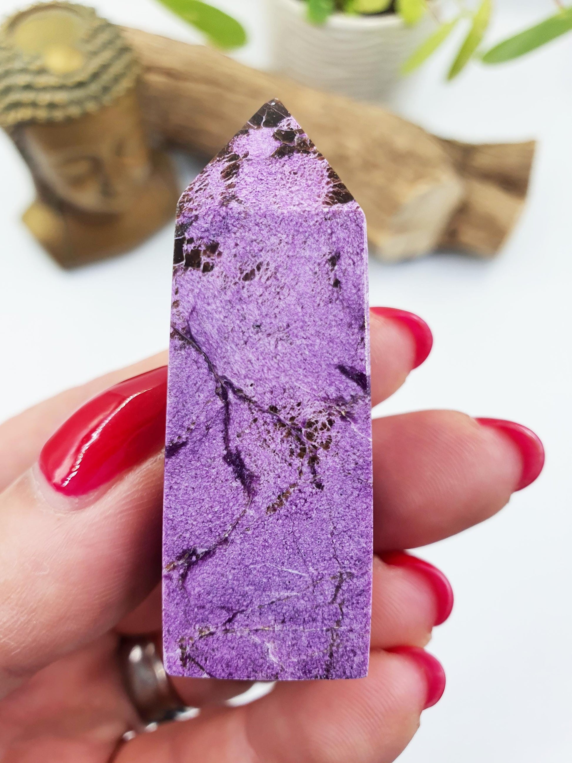 Mini Stichtite Tower - Heart Chakra and Emotional Healing, 5.4cm