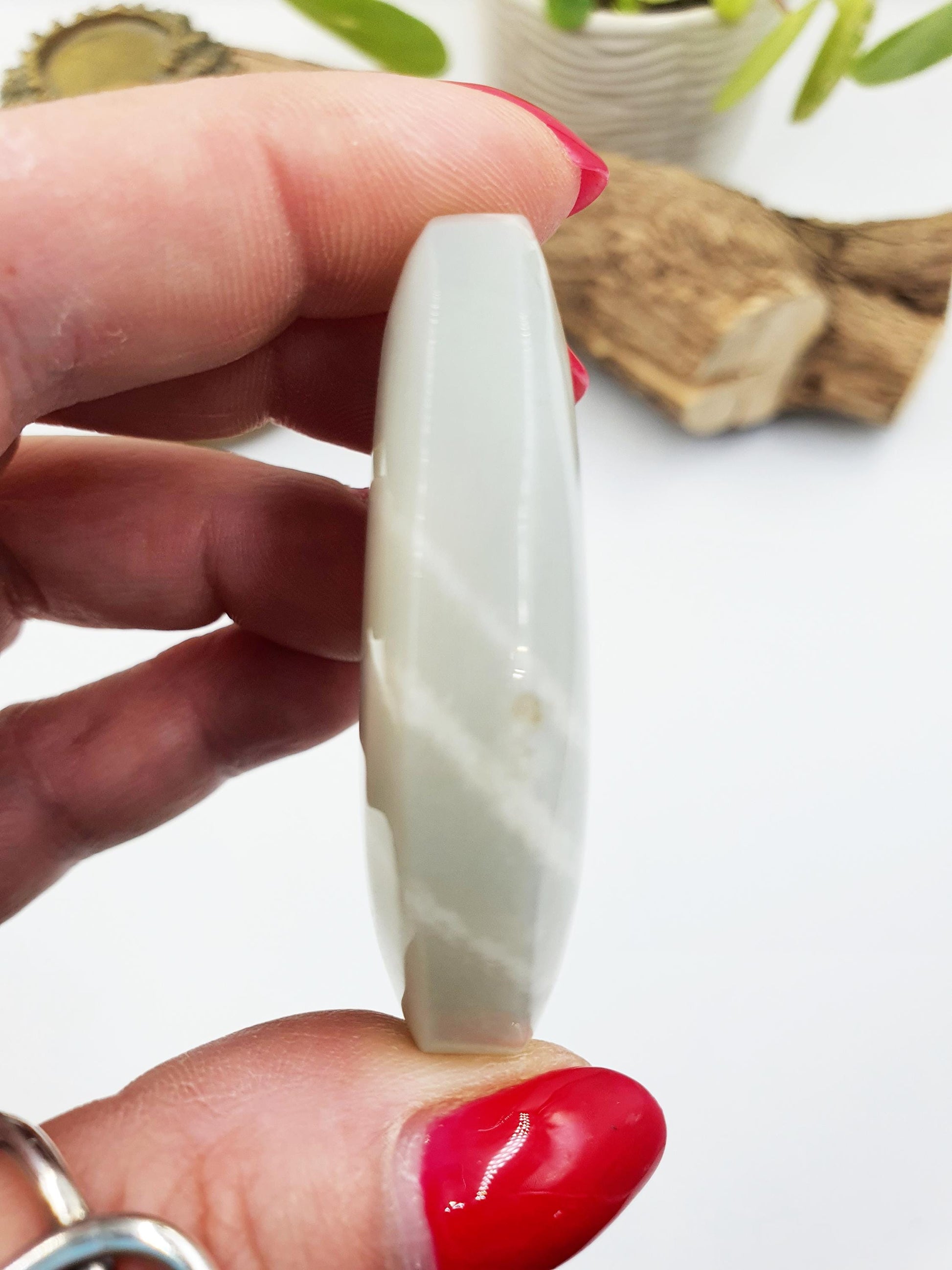 Green Moonstone Palm - Heart Chakra & Emotional Balance Healing Crystal, 50g