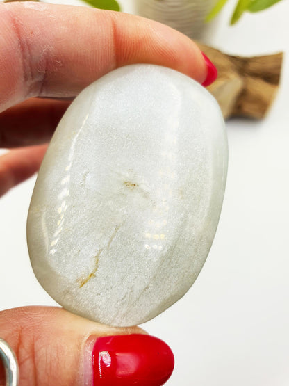 Green Moonstone Palm - Heart Chakra & Emotional Balance Healing Crystal, 50g