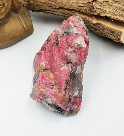 Large Raw Red Rhodonite Specimen - Emotional Healing & Compassion Crystal Chunk, 590g