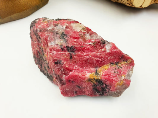Large Raw Red Rhodonite Specimen - Emotional Healing & Compassion Crystal Chunk, 590g