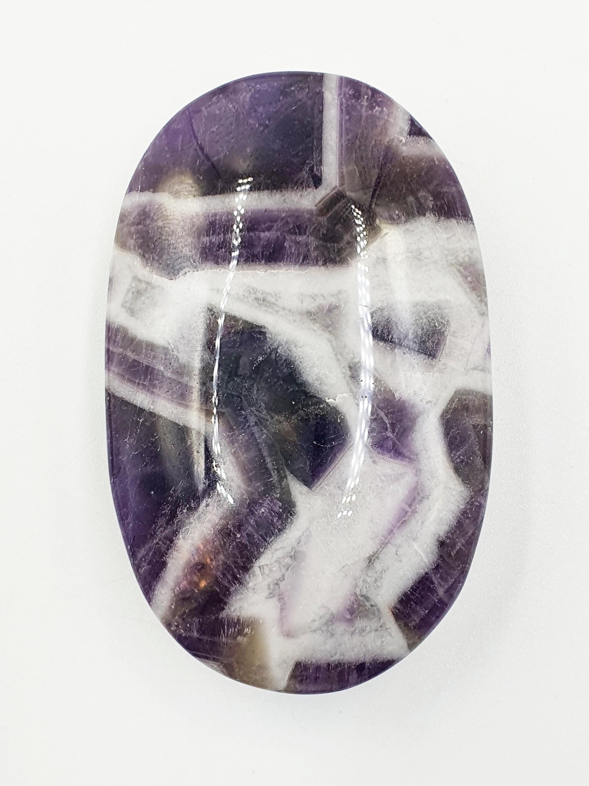 Dream Amethyst Palm Stone - Intuition & Spiritual Protection Crystal - 90g