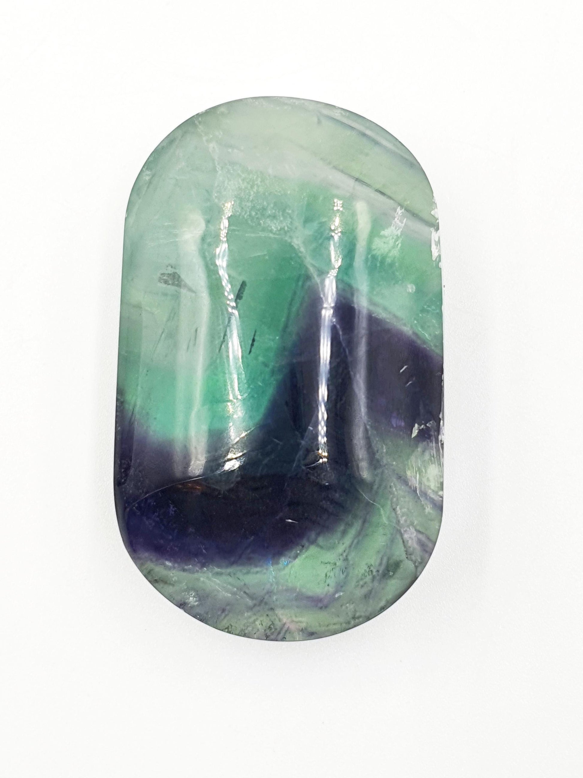 Fluorite Palm Stone - Focus and Clarity Healing Crystal - 110g