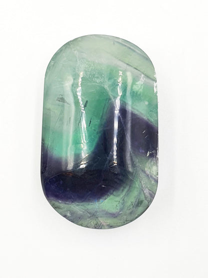 Fluorite Palm Stone - Focus and Clarity Healing Crystal - 110g