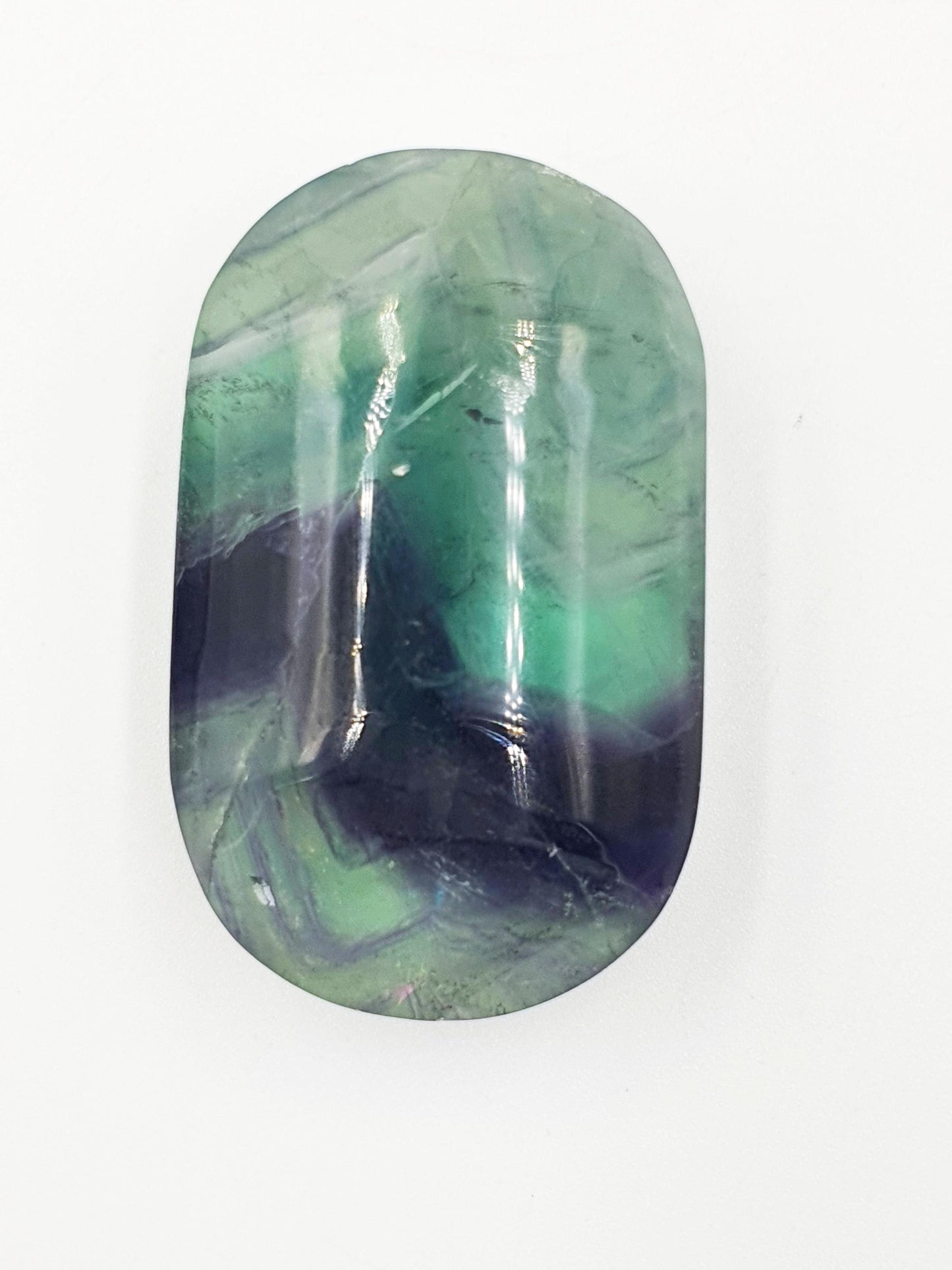 Fluorite Palm Stone - Focus and Clarity Healing Crystal - 110g