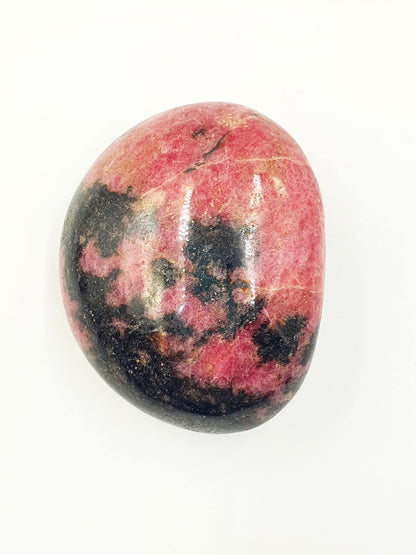 Rhodonite Palm Stone - Emotional Healing & Heart Chakra Crystal - 100g