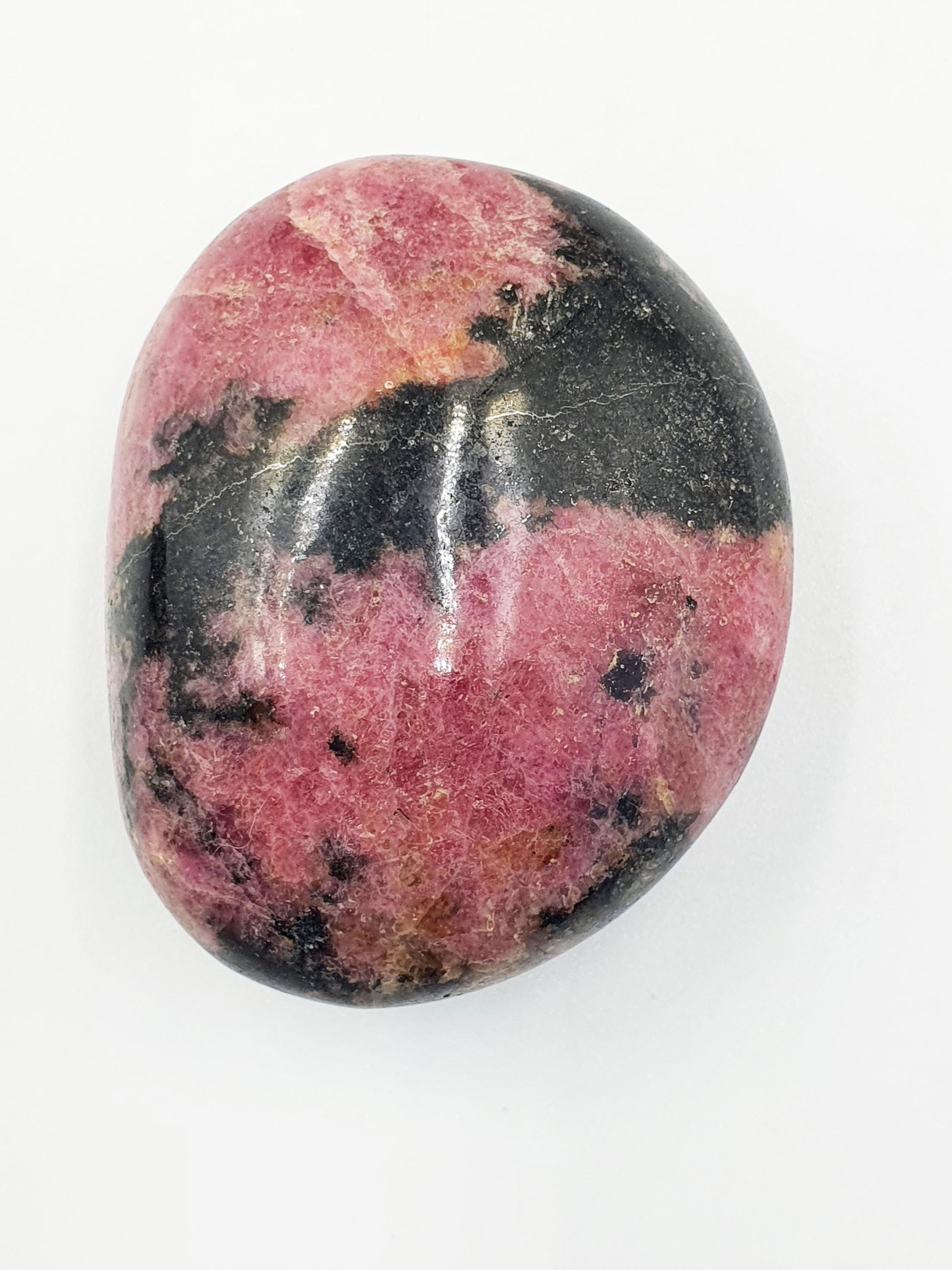 Rhodonite Palm Stone - Emotional Healing & Heart Chakra Crystal - 100g