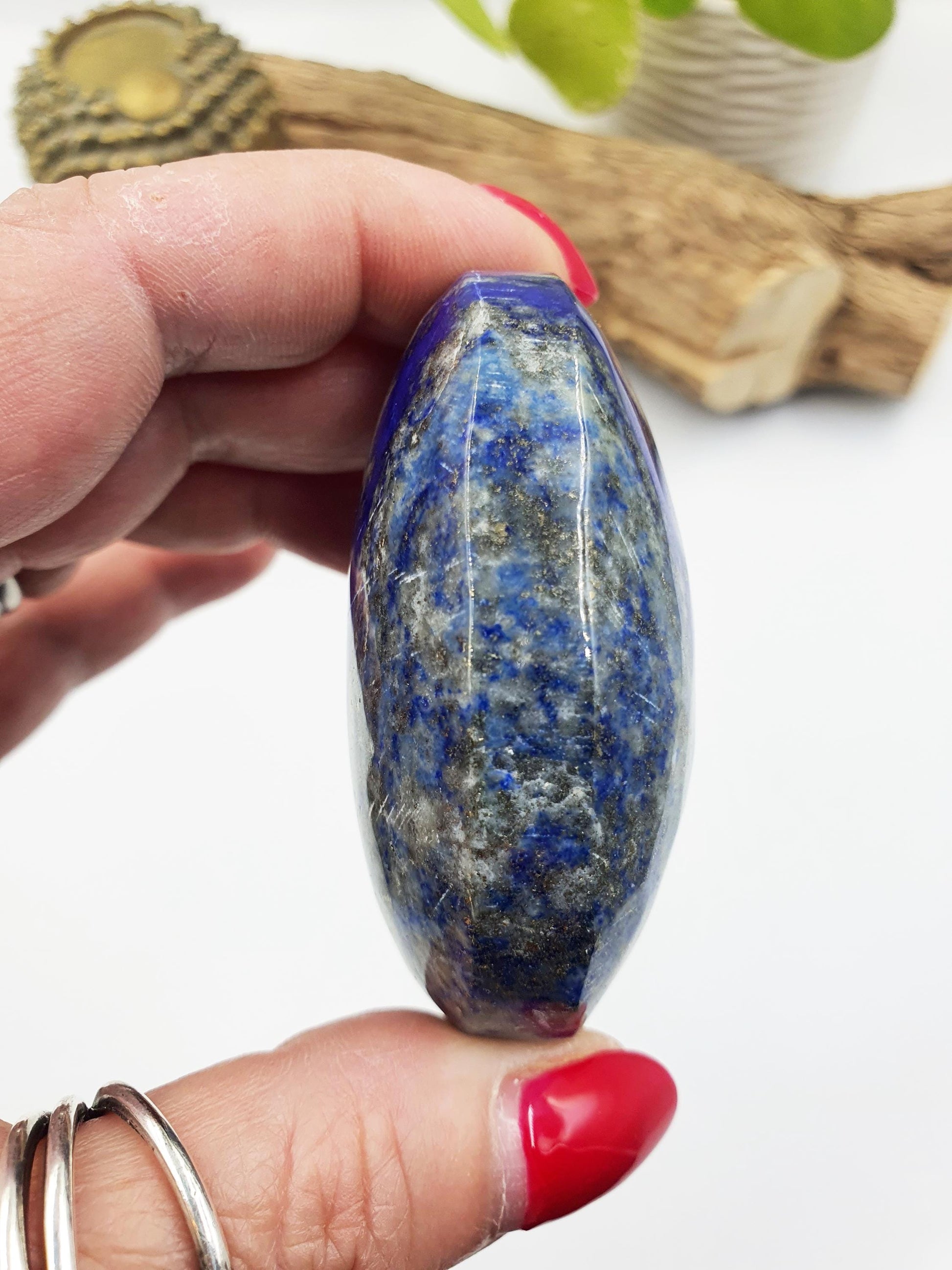 Large Lapis Lazuli Palm Stone - Wisdom & Truth Third Eye Chakra Crystal, 155g