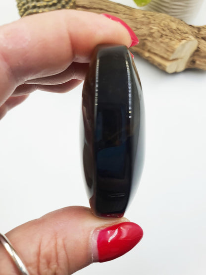 High Grade Yellow Tigers Eye Palm Stone - Protection & Courage Crystal - 75g