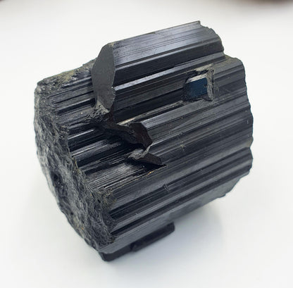 Flashy Raw Zambian Black Tourmaline Specimen - Natural Protection and Grounding Crystal - 190g