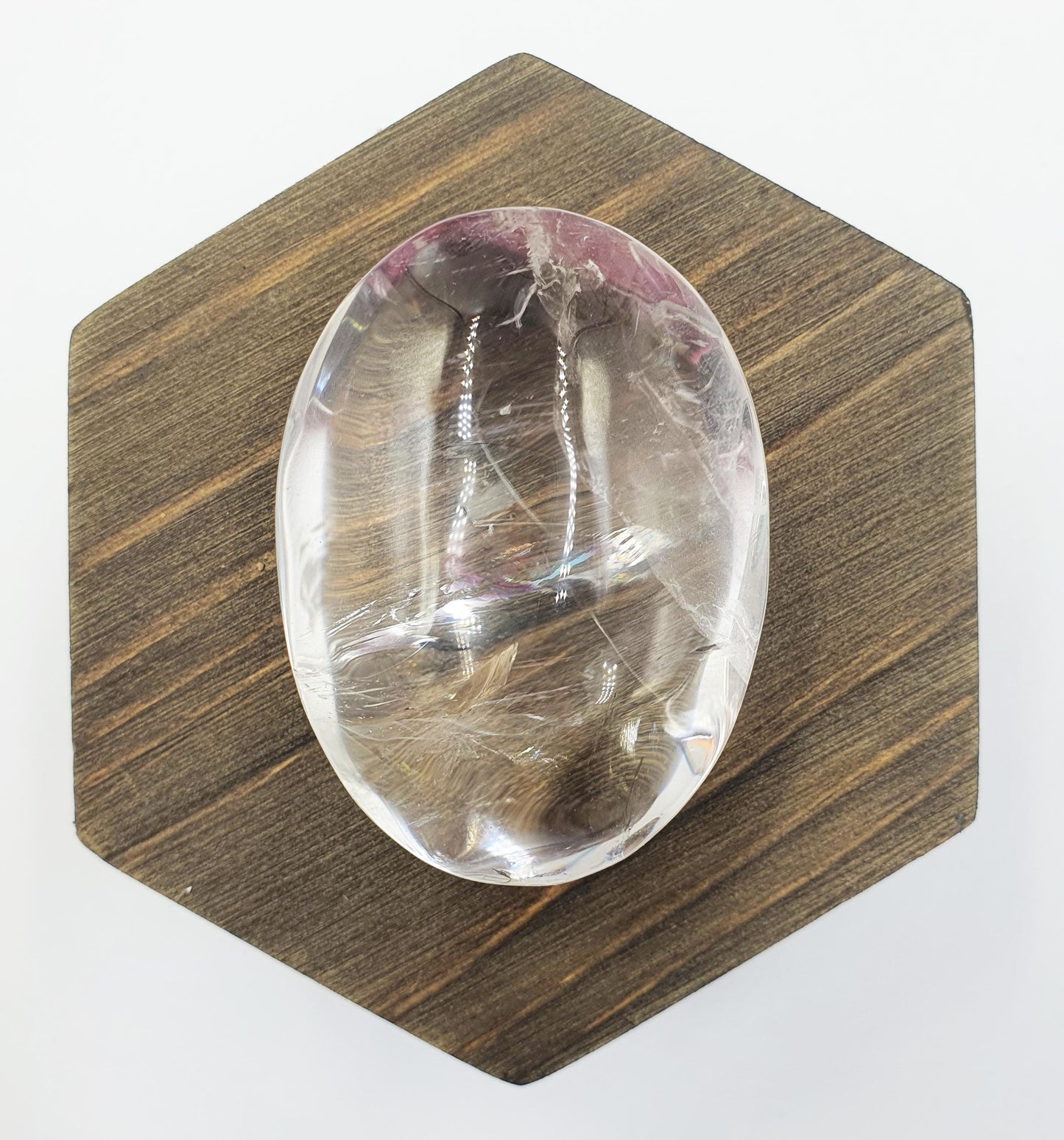 Clear Quartz Palm Stone - Energy Amplifying Healing Crystal - 80g