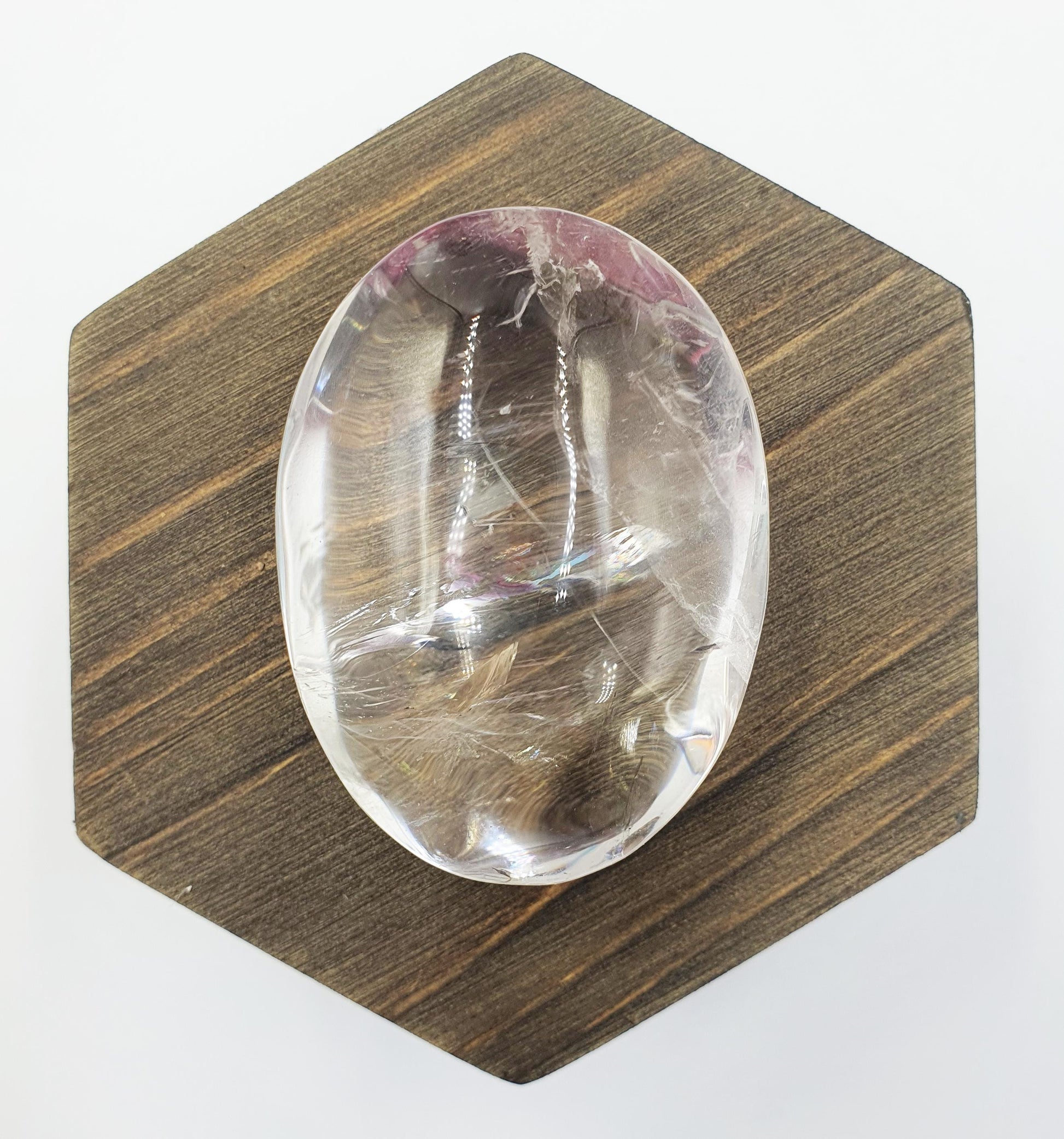 Clear Quartz Palm Stone - Energy Amplifying Healing Crystal - 80g