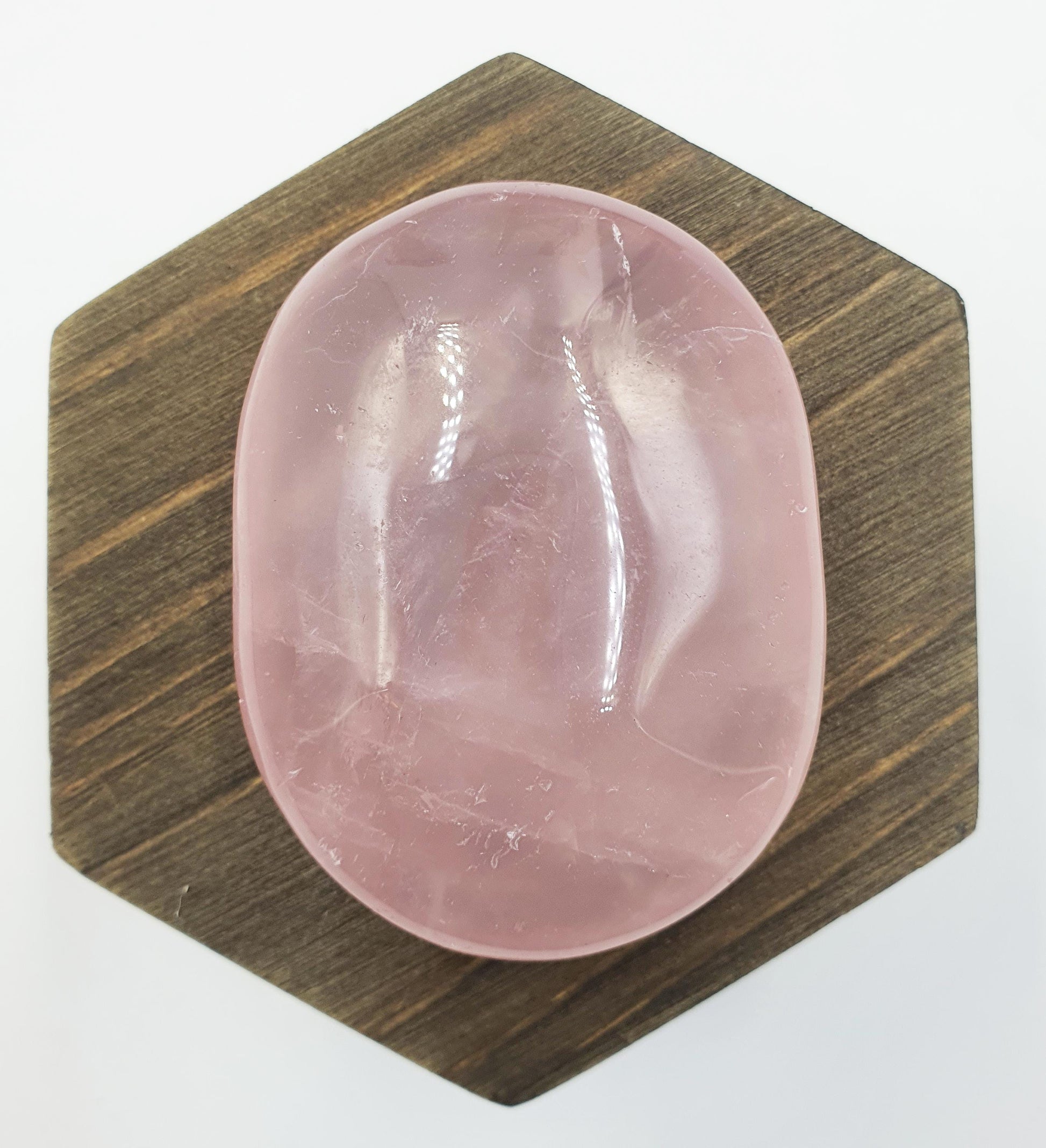 Rose Quartz Palm Stone - Love & Compassion Healing Crystal, 105g