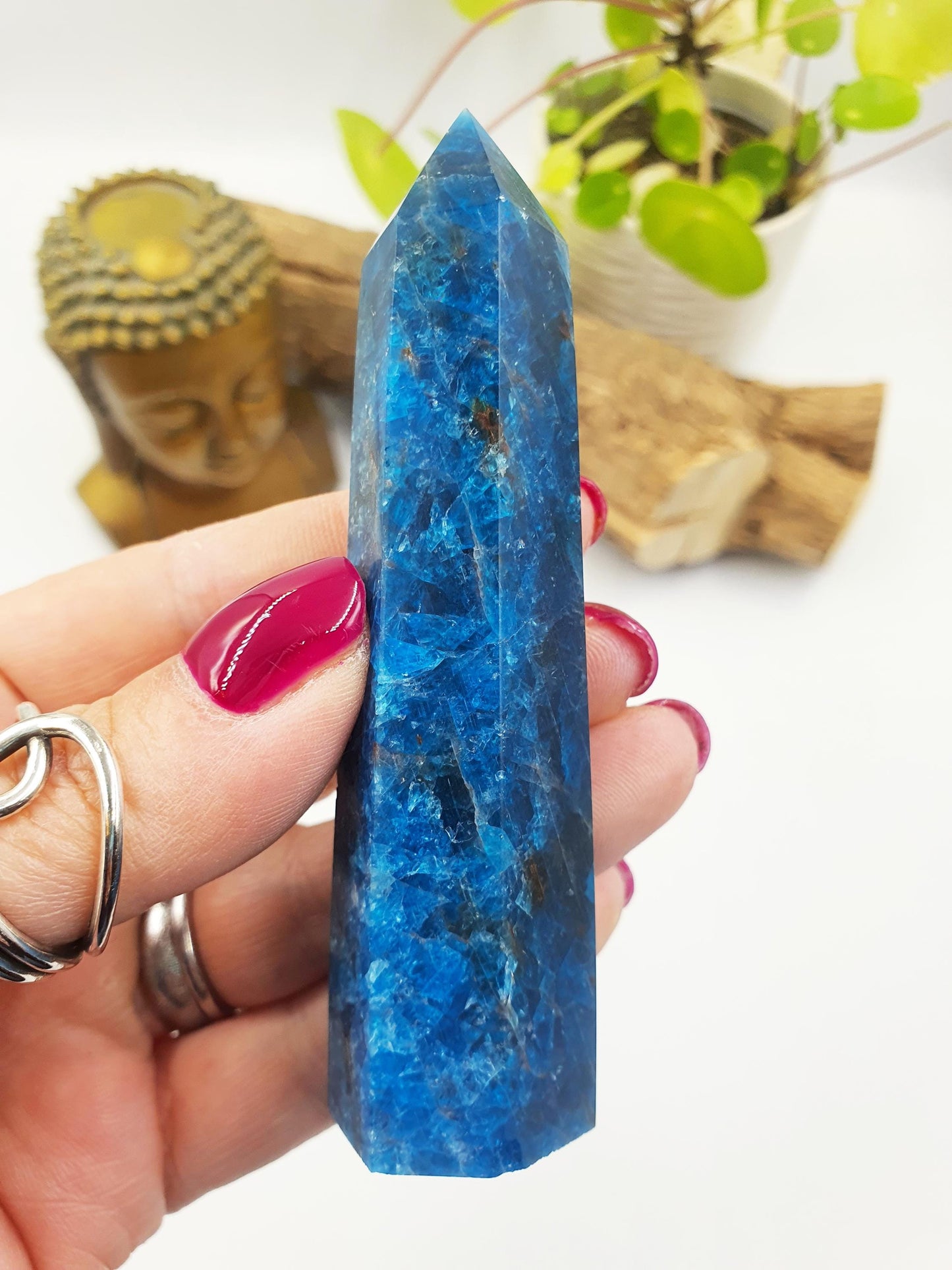 Blue Apatite Tower - Inspiration, Focus & Motivation Crystal Point, 95g