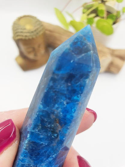 Blue Apatite Tower - Inspiration, Focus & Motivation Crystal Point, 95g