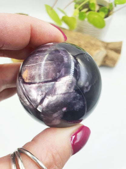 Purple Mica Sphere - Intuition, Calm & Transformation Healing Crystal Ball, 48mm