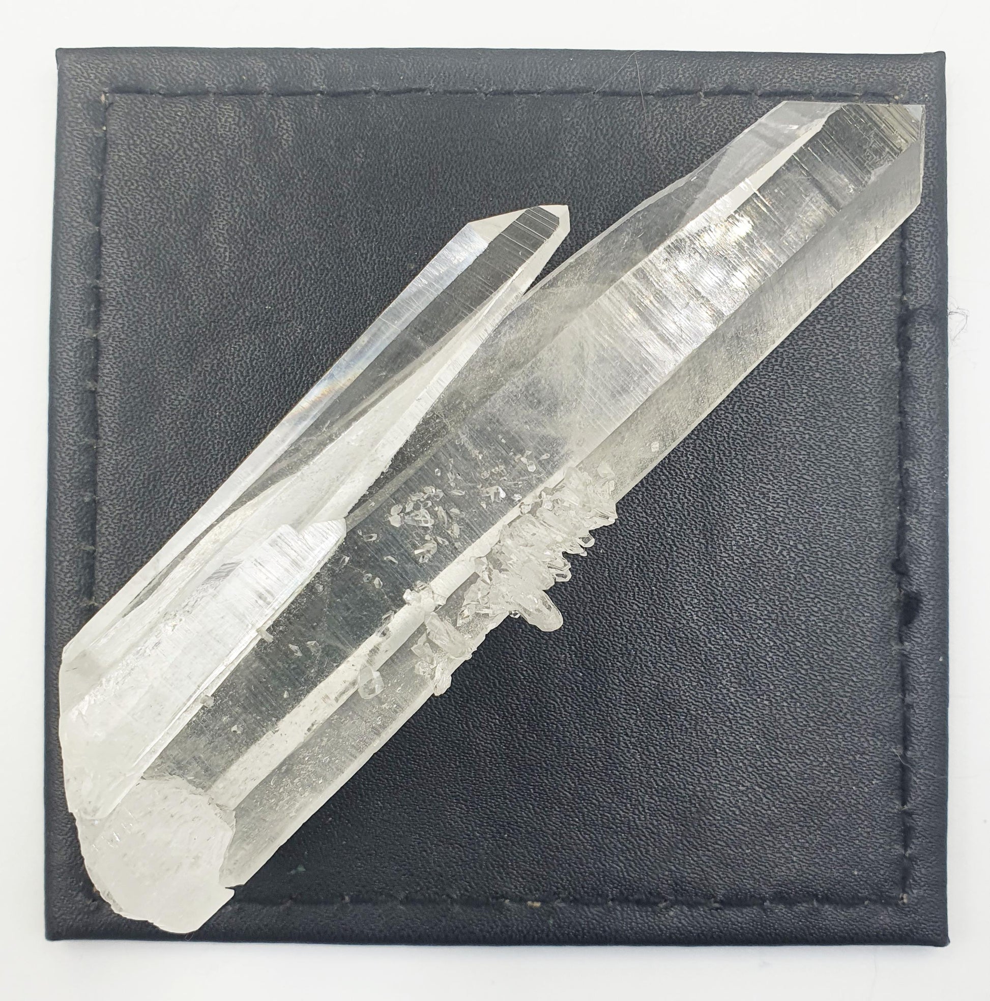 Rare Lemurian Quartz Twin Wand - Ancient Wisdom & Spiritual Connection Healing Crystal Wand, 116g