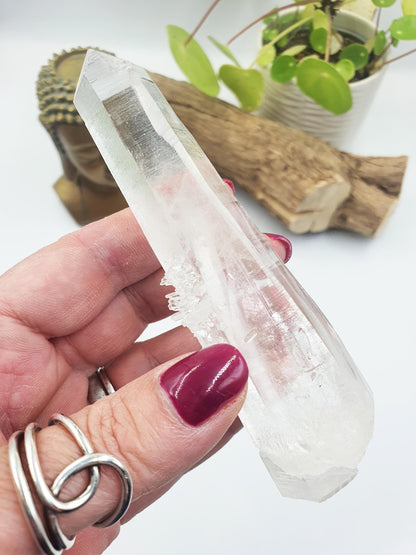 Rare Lemurian Quartz Twin Wand - Ancient Wisdom & Spiritual Connection Healing Crystal Wand, 116g