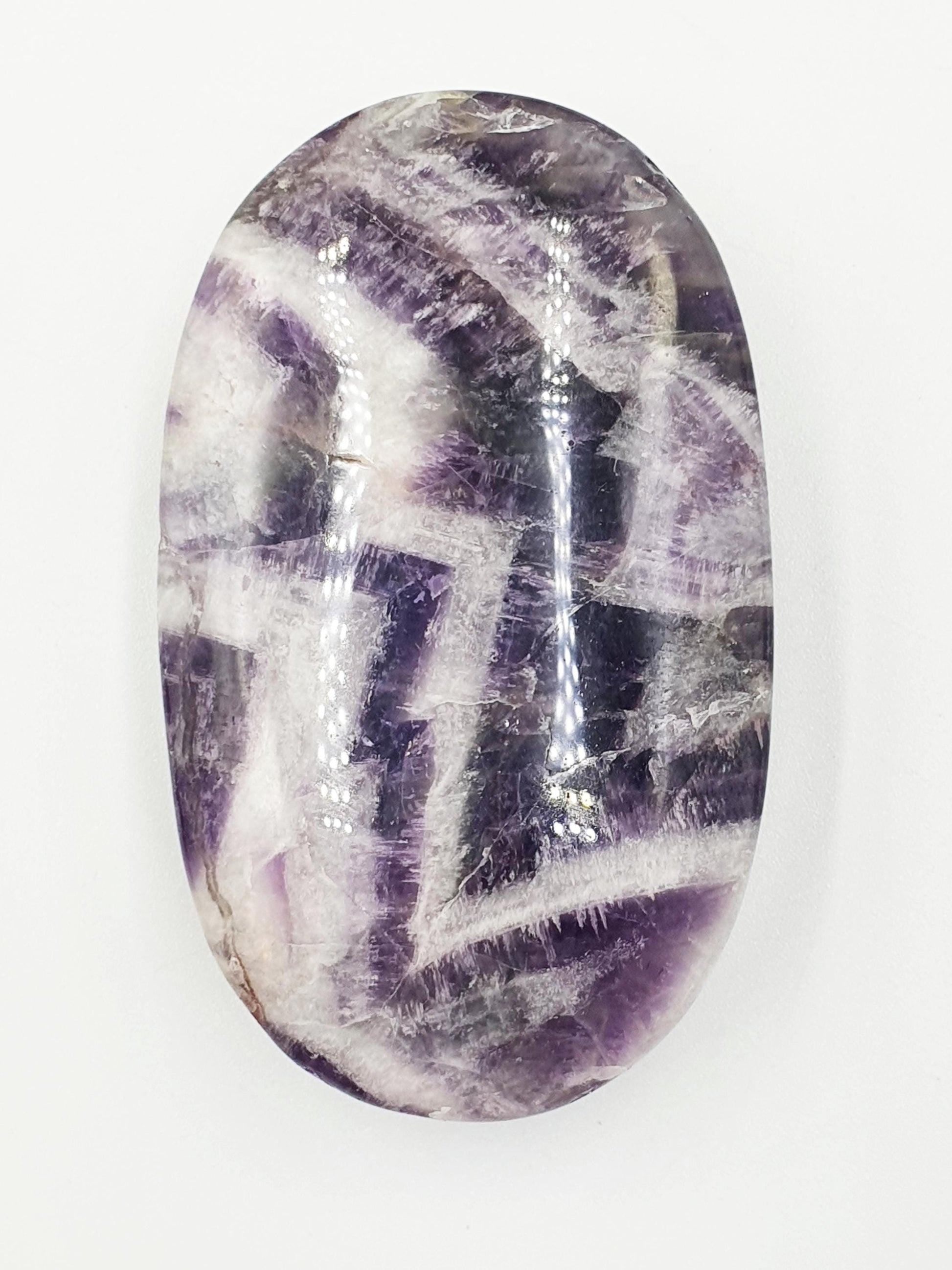 Dream Amethyst Palm Stone - Intuition & Spiritual Protection Crystal, 95g