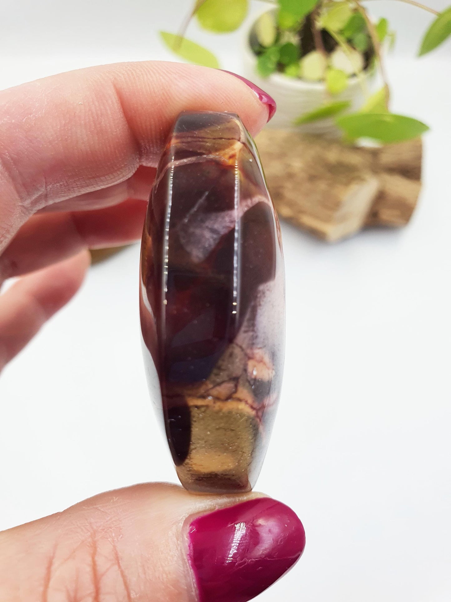 Mookaite Jasper Palm Stone - Grounding and Vitality Healing Crystal, 65g