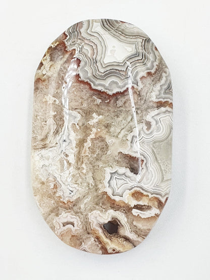 Mexican Crazy Lace Agate Palm Stone - Joy, Positivity & Protection Healing Crystal, 45g